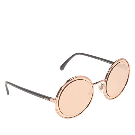 chanel rose gold sunglasses
